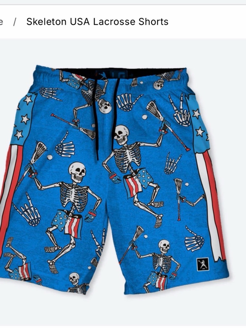 Skeleton USA Lacrosse Unlimited Shorts - Boys